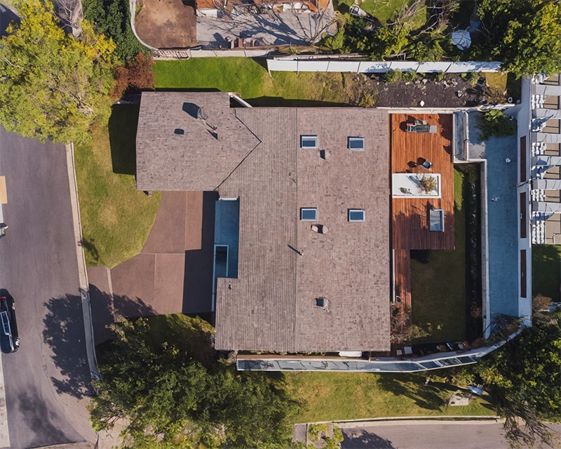 dwelling unit added view of the house from above